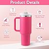 40oz Stainless Steel  Tumbler with Handle Lid Straw