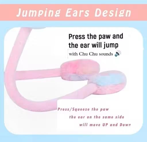 Twish Accessories Pack of 1 Random Color Cute Rabbit Ear Moving Earmuffs for Kids