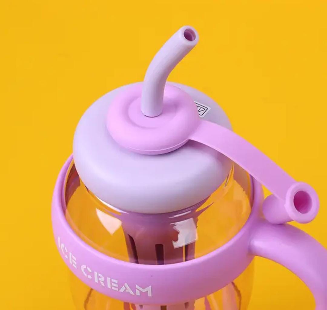 1300ml Colorful Ice Tumbler with Straw  Large Capacity  with Handle
