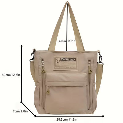 Women's Stylish Large Capacity Nylon Shoulder Bag - Casual Travel & School-college Bag