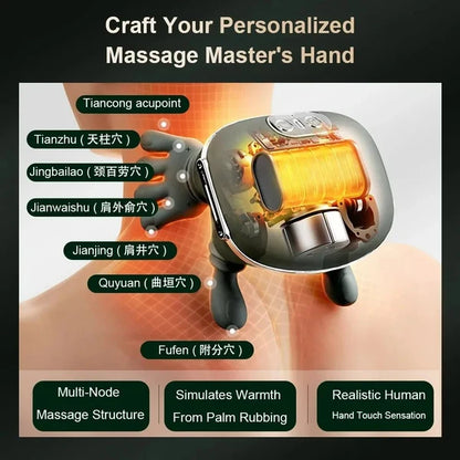 Heated Pillow Neck And Back Massager, Bionic Neck Shoulder Massager, Electric Kneading Muscles Massager