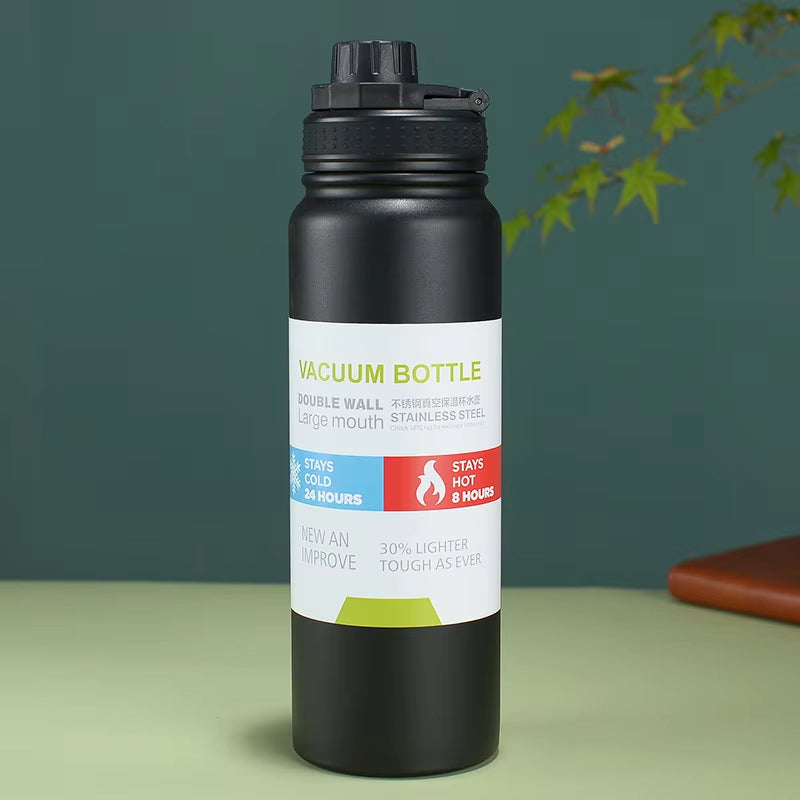 1000ML/800ML Outdoor Thermos Bottle Stainless Steel Water Bottle With Tea Filter Thermal Cup Leak-proof Vacuum Flasks