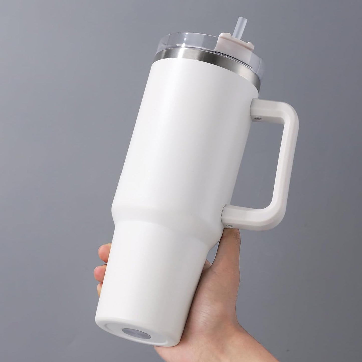 40oz Stainless Steel  Tumbler with Handle Lid Straw