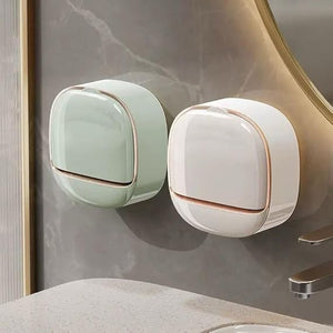 Easy Flip Liquid Hand Soap Box for Bathroom Kitchen Double Face No Drilling and Handy Drain Drawer