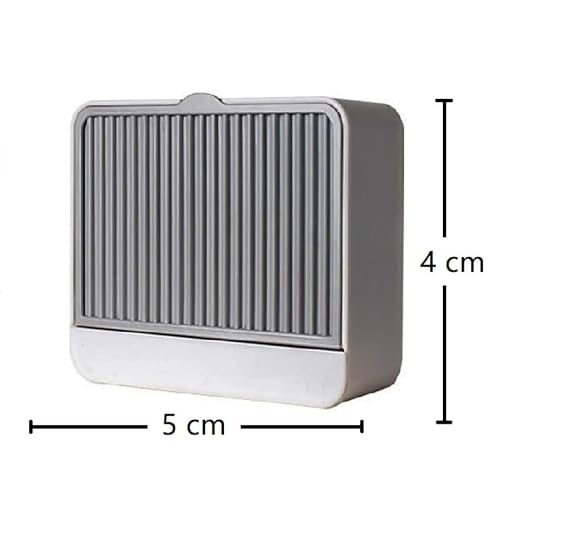 Plastic Wall-Mounted Single Bar Soap Box with Lid with Drain Drawer Large Soap Box