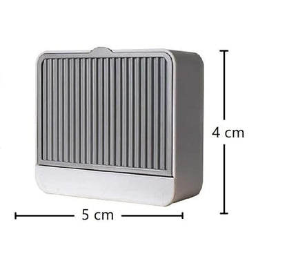 Plastic Wall-Mounted Single Bar Soap Box with Lid with Drain Drawer Large Soap Box