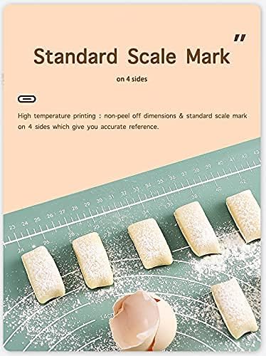 Non-Stick Silicone Dough Rolling Mat with Rolling Pin – Heat-Resistant Insulation Pad for Baking & Pastry Prep