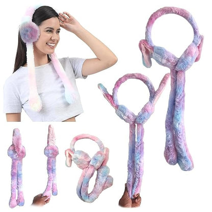 Twish Accessories Pack of 1 Random Color Cute Rabbit Ear Moving Earmuffs for Kids