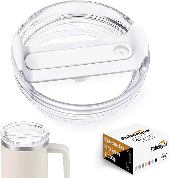 Cap Replacement WITH STANLEY LOGO 40 Oz For Stanley Thermal Water Bottle Cover Coffee Cups Flip Straw