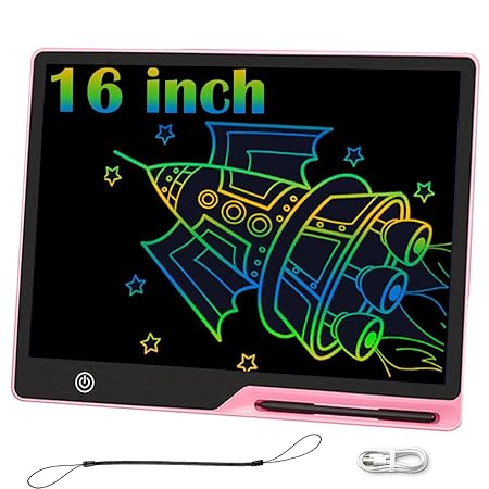 16 Inch Lcd Writing Tablet For Kids,Usb Rechargeable Doodle Board Drawing Tablet For Kids.