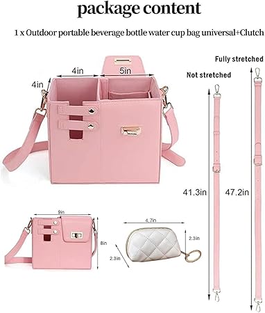 Stanley Cup Purse holder 40 oz, Tumbler Purse, crossbody water bottle bags for women