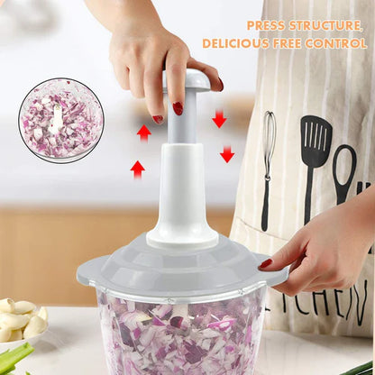 Manual Food Chopper Push For Vegetables & Meat