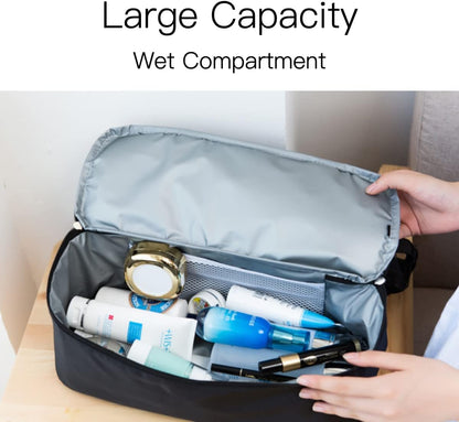 Mesh Shoulder Bag, Double Layer High Capacity Insulated with Cooler Layer for Outdoor(Black)