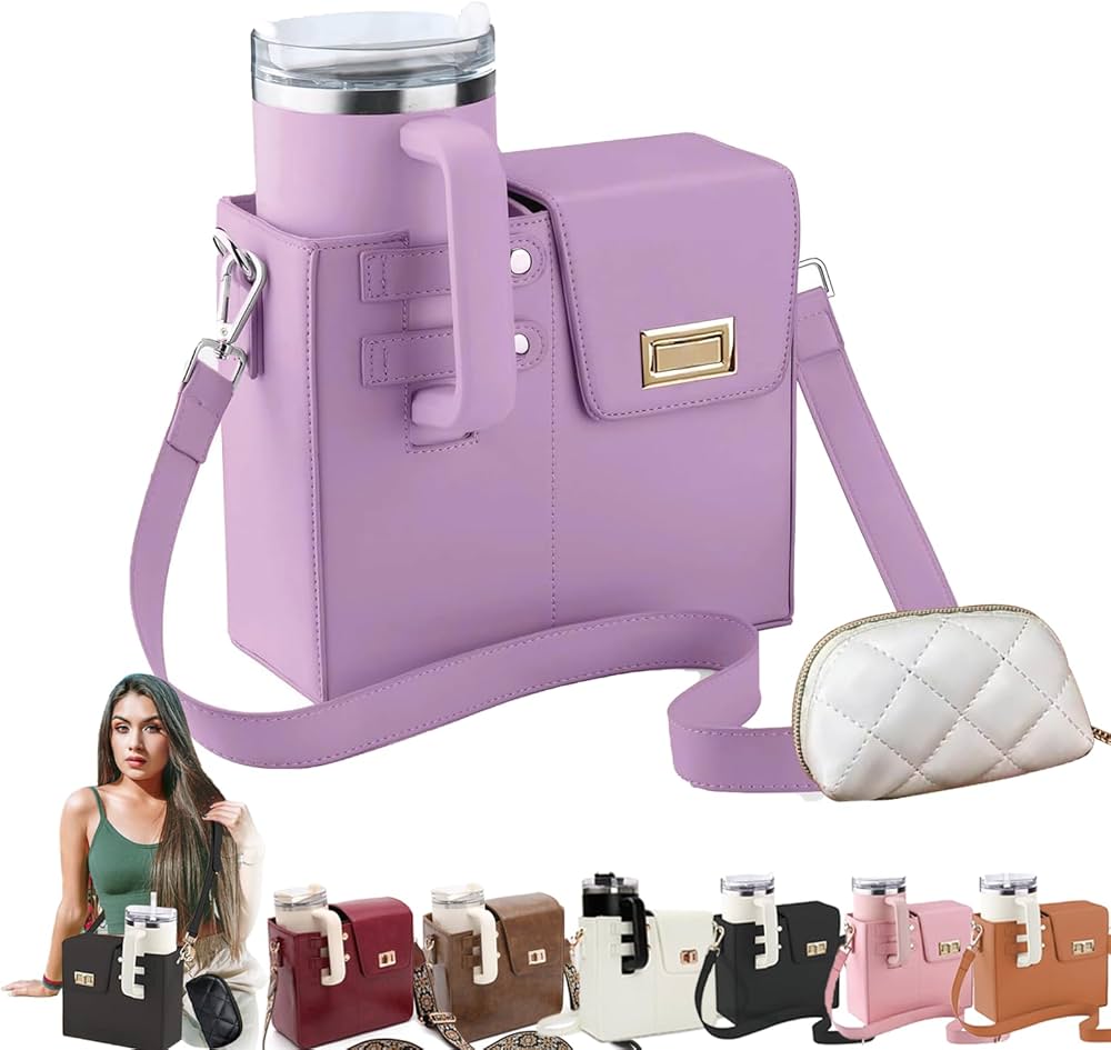 Stanley Cup Purse holder 40 oz, Tumbler Purse, crossbody water bottle bags for women