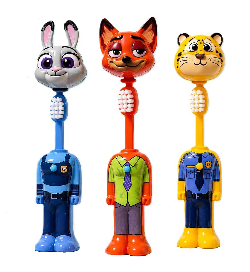Kids Fun Character Toothbrushes Collection Zootopia, Minecraft & Tom and Jerry Kids Toothbrushes