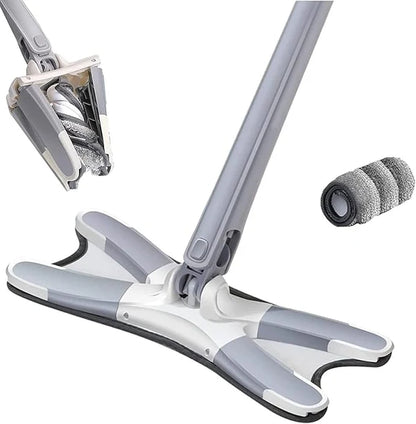 X Mop Hands-Free Self-Wringing Flat Mop – Microfiber Floor Cleaning Mop