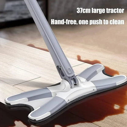 X Mop Hands-Free Self-Wringing Flat Mop – Microfiber Floor Cleaning Mop
