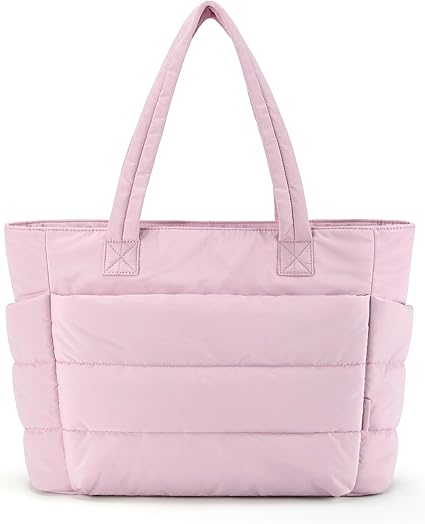 Tote Bag for Women, Lightweight Puffy Tote Bag with Compartments