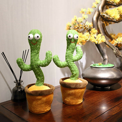 Dancing Cactus Toy Rechargeable with Music, Singing, Talking, Lightning, Wriggle- Funny talk back toy For Kids- High Quality