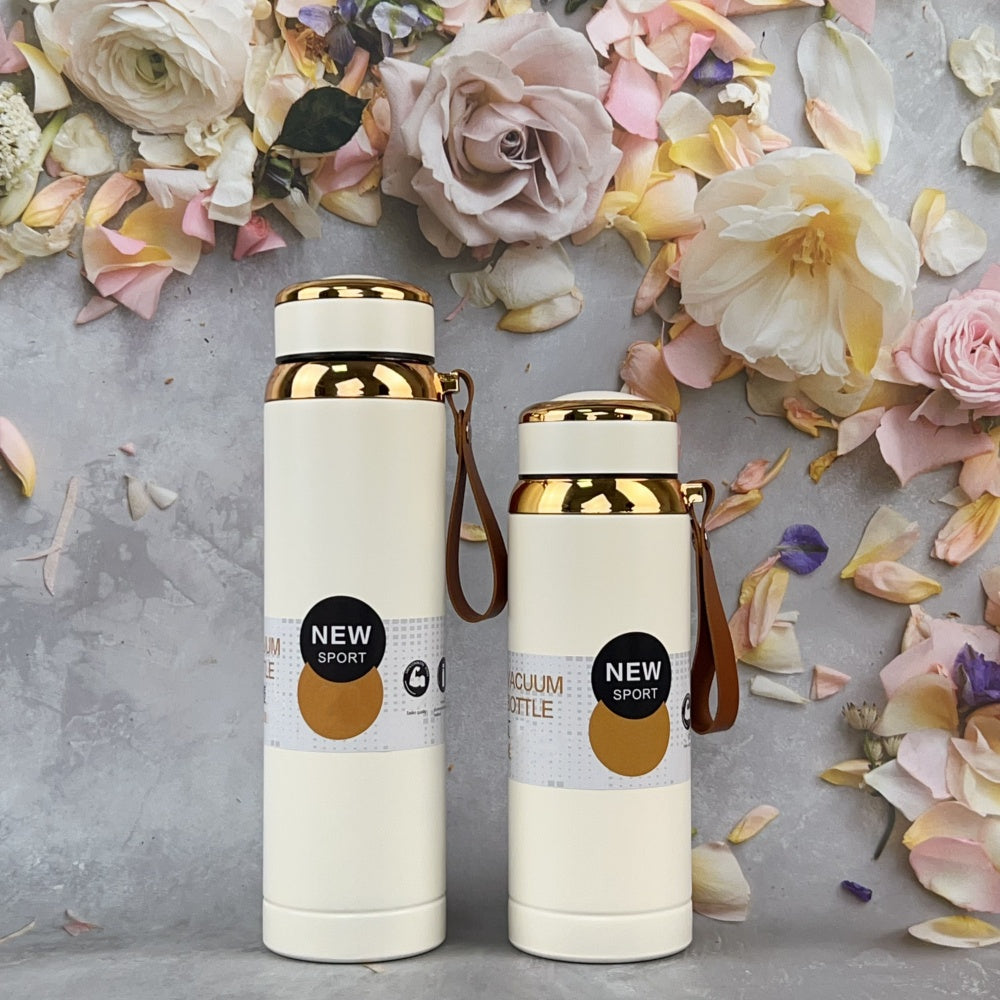 1000ml Vacuum Flask Water Bottle 316 Stainless Steel Rose Gold Lid