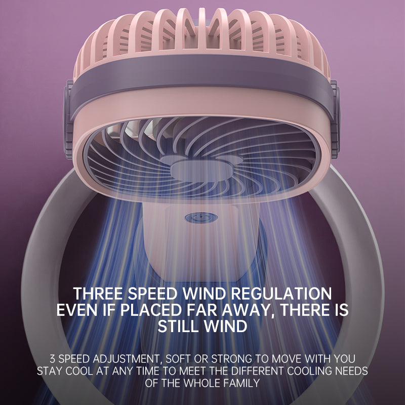 Portable USB Rechargeable Mini Fan with Phone Holder | Fast Charging Handheld Travel & Office Fan