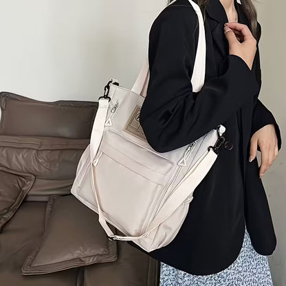 Women's Stylish Large Capacity Nylon Shoulder Bag - Casual Travel & School-college Bag