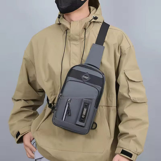 Multiple Compartments Crossbody Stylish Outdoor Chest Sling with Adjustable Strap Bag