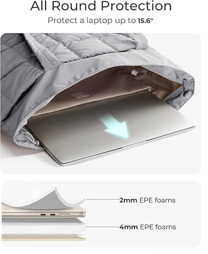 Expandable Tote Bag for Women, Puffer Work Tote Handbag, Quilted Carry On Bag for Travel Gym