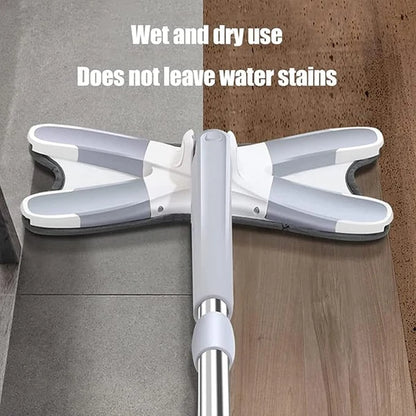 X Mop Hands-Free Self-Wringing Flat Mop – Microfiber Floor Cleaning Mop