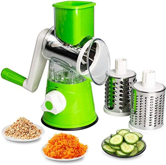 Manual Tabletop Drum 3 in 1 Rotary Shredder Slicer Grinder