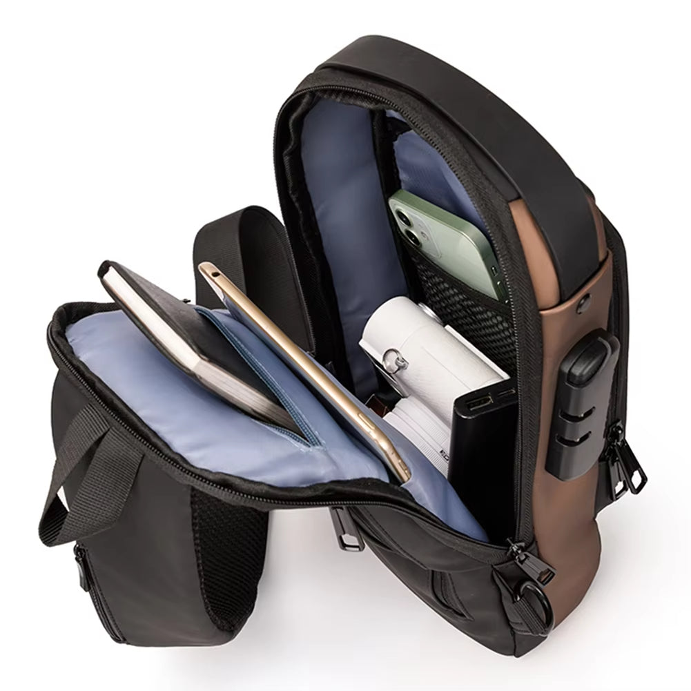 Crossbody Shoulder Backpack Sling Chest Bag for Men