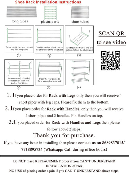 Long Stainless Steel Shoe Rack Shoe Stand Storage Organizer Shoe Cabinet Durable Portable (7 Layer, Black)