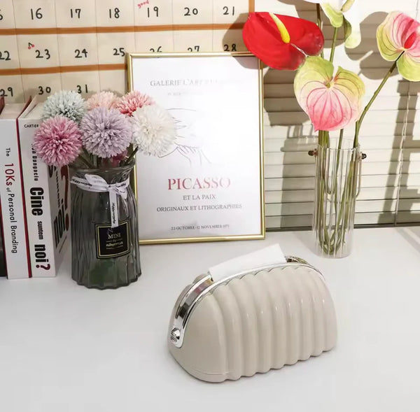 Shell Tissue Box, Luxury Bread Style Tissue Box, Tea Table Decoration Napkin Paper Box