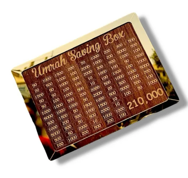 Umrah Saving Box | Best Quality Umrah Saving Box – 210,000 Umrah Saving Box ( Random Design )