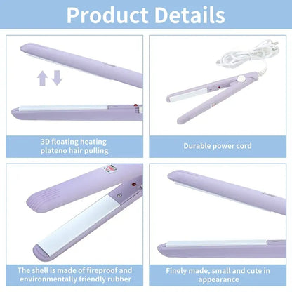 Mini Hair Straightener, Travel Size Straightening Iron Small Lightweight
