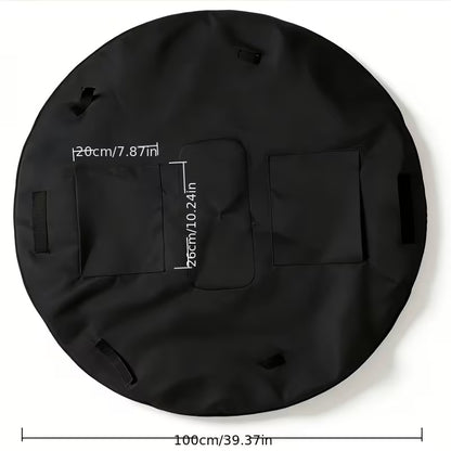Lay-Flat Travel Camping Foldable Drawstring Tote Bag Expandable Jumbo Travel Luggage Bag + Matt
