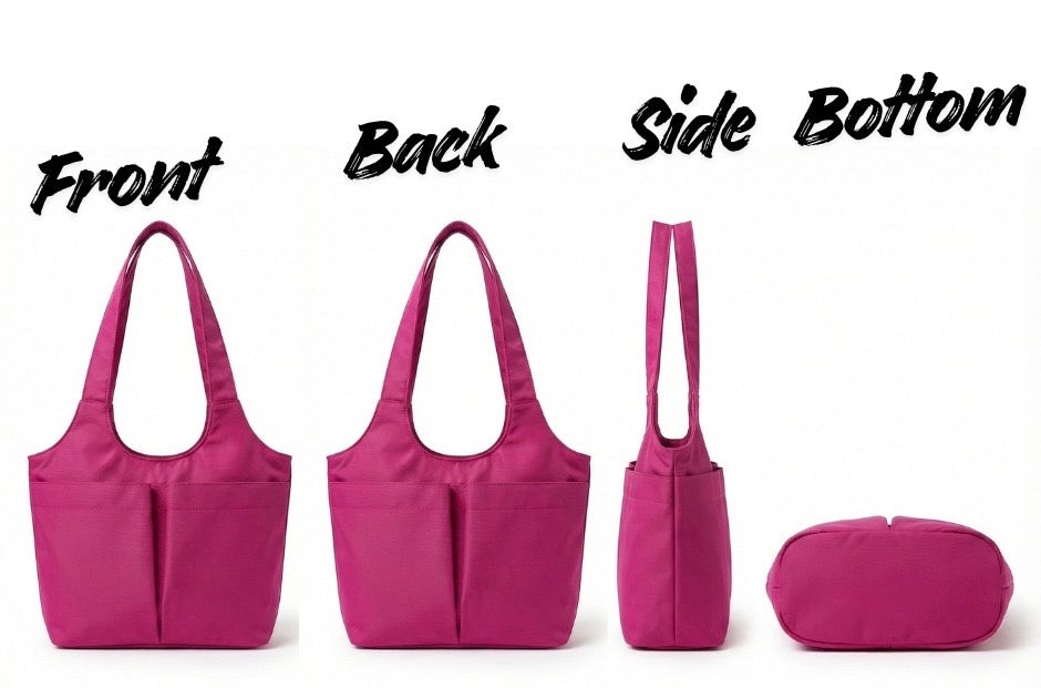 Women's Everyday Essential Waterproof Shoulder Tote Bag – Deep Multi Pocket