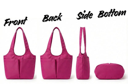 Women's Everyday Essential Waterproof Shoulder Tote Bag – Deep Multi Pocket