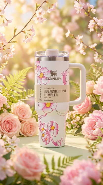 Stanley Quencher H2.0 Tumbler with Handle and Straw 40 oz Insulated Stainless Steel