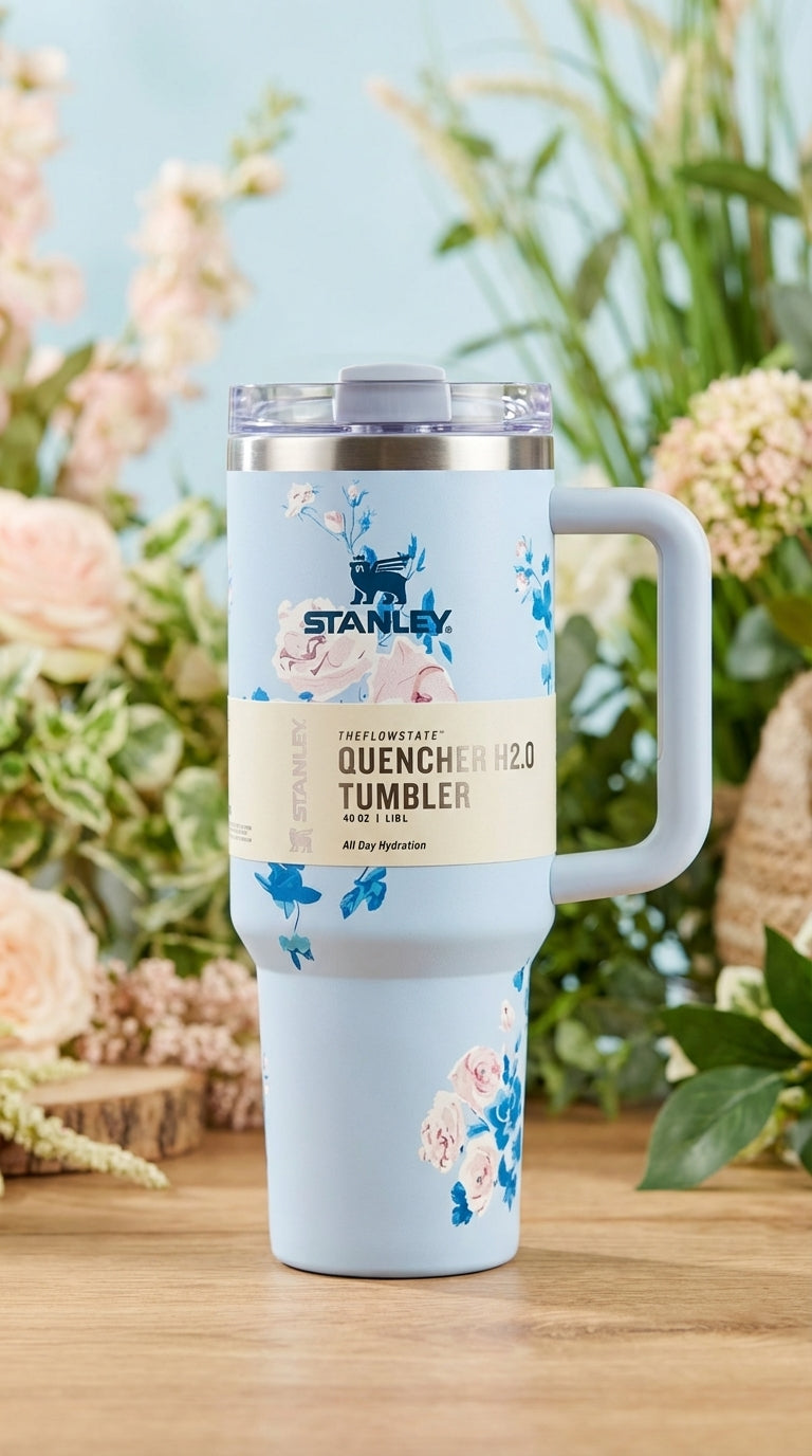 Stanley Quencher H2.0 Tumbler with Handle and Straw 40 oz Insulated Stainless Steel