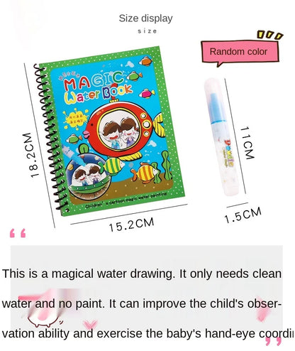 Reusable Magic Water Painting Book Children's handmade colorful water picture book kindergarten coloring graffiti