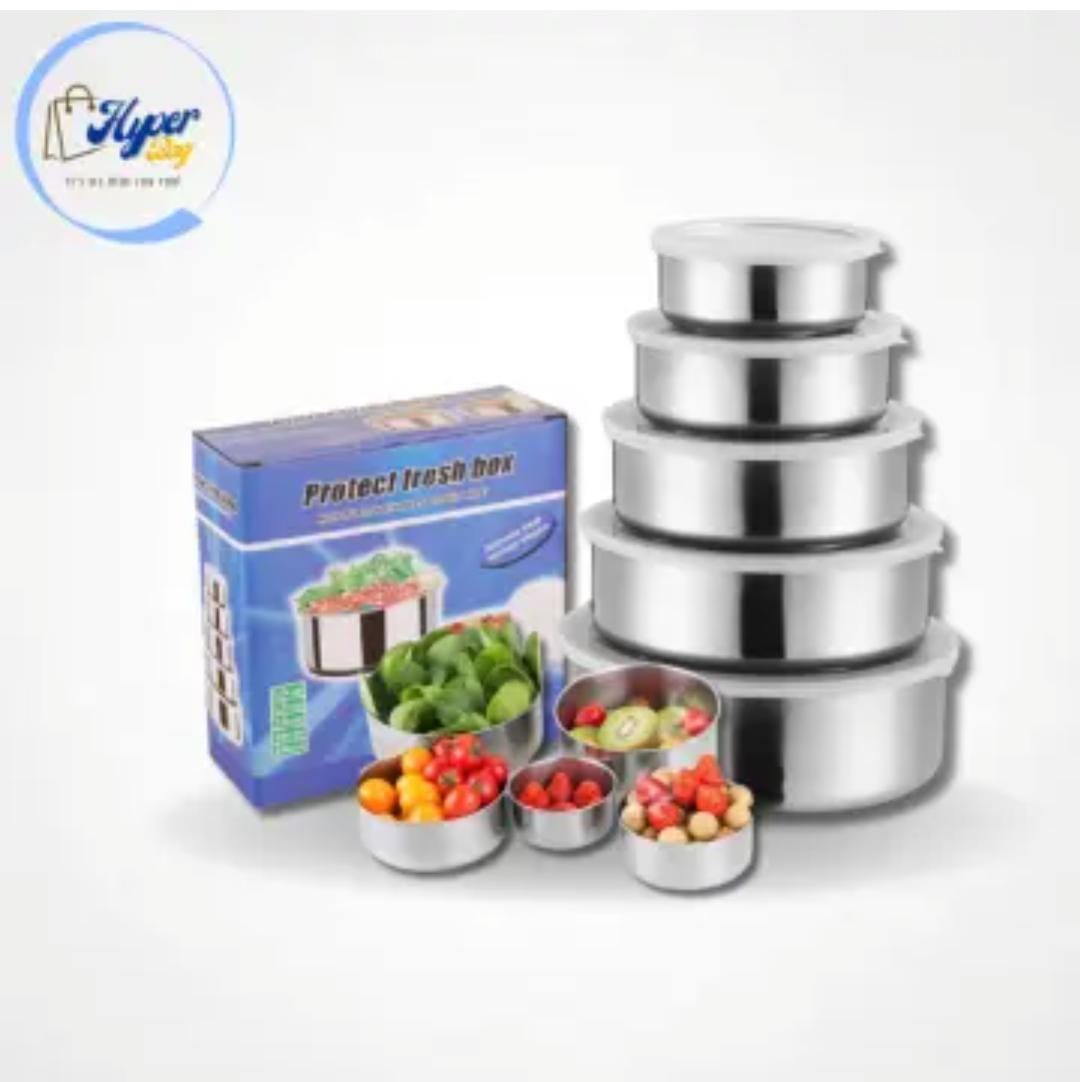 5 PIECES STAINLESS STEEL BOWL SET WITH BOX