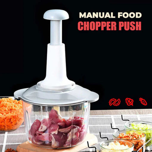 1500ML – Hand Chopper Machine  – Manual Vegetable Cutter & Food Processor