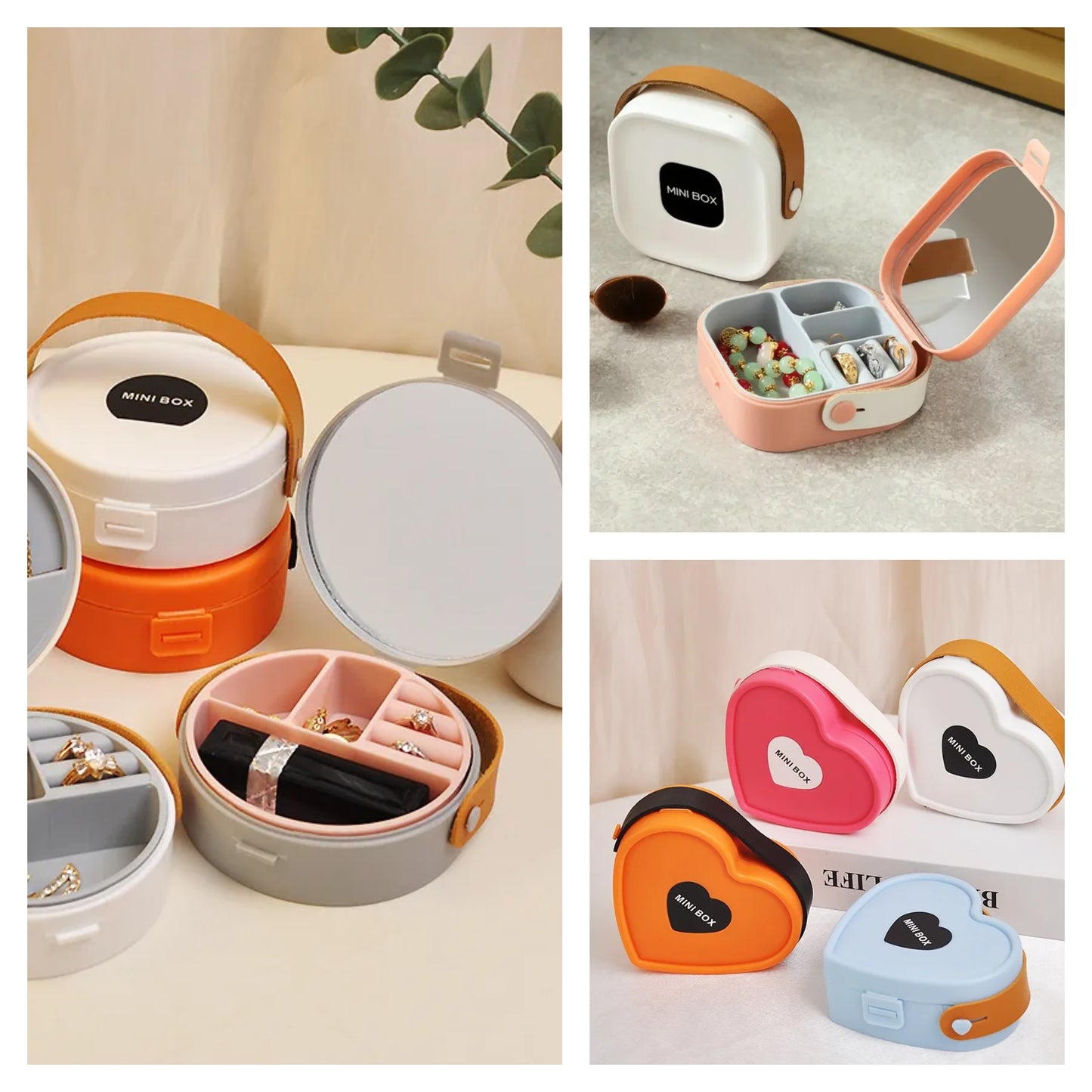 Multi-functional Travel Jewelry Organizer with Mirror and Separators