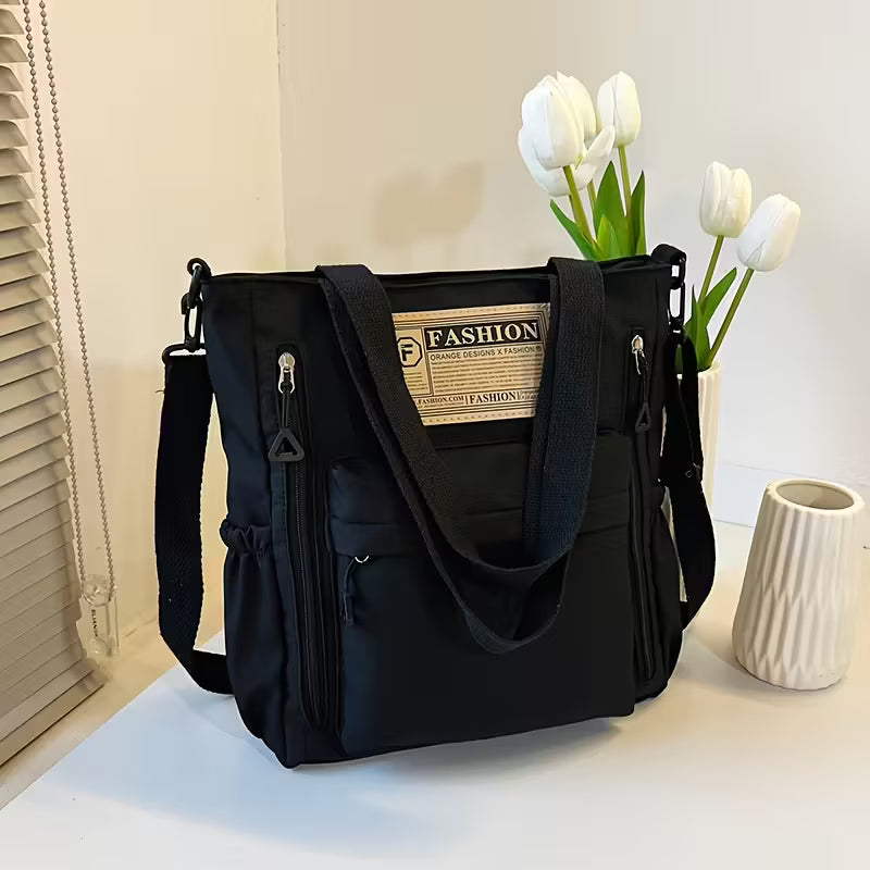 Women's Stylish Large Capacity Nylon Shoulder Bag - Casual Travel & School-college Bag