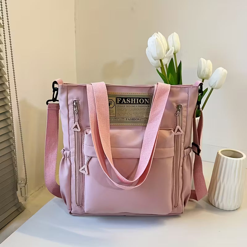 Women's Stylish Large Capacity Nylon Shoulder Bag - Casual Travel & School-college Bag