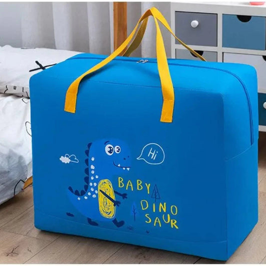 Blue Color Baby Dinosaur Cloth Organizer and Storage Box Large Size