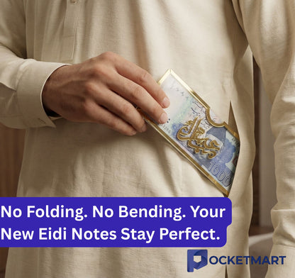 Pack Of 5 Eid Acrylic Envelope Lifafa memorable Gift