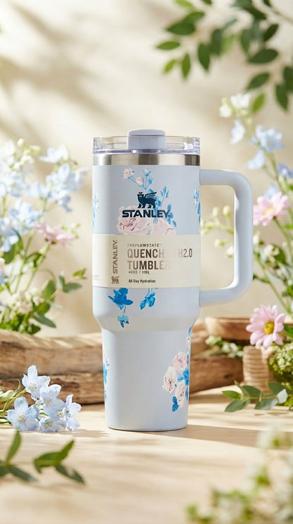 Stanley Quencher H2.0 Tumbler with Handle and Straw 40 oz Insulated Stainless Steel