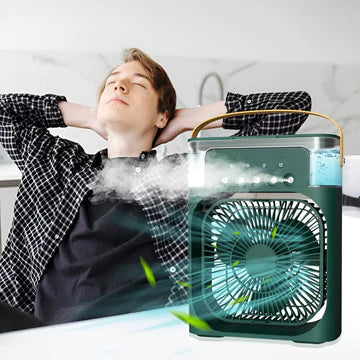 Humidifier Cooling Fan, Personal USB Air Cooler Fan, Mini Air Freshener Cooling Fan, Water Mist Humidification Fan, 3 In 1 Portable Fan Air Conditioner